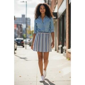 Ruby Rd. Linen‎ Blend Skort Women's 10P Athleisure Shorts Summer Coastal Chic